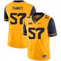 West Virginia Mountaineers 57 Adam Pankey Gold College Football Jersey
