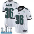 Youth Nike Eagles #36 Jay Ajayi White 2018 Super Bowl LII Vapor Untouchable Player Limited Jersey