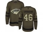 Adidas Minnesota Wild #46 Jared Spurgeon Green Salute to Service Stitched NHL Jersey