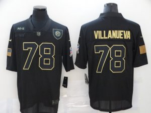 Nike Steelers #78 Alejandro Villanueva Black 2020 Salute To Service Limited Jersey