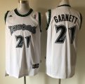 NBA Minnesota Timberwolves #21 Kevin Garnett white jerseys