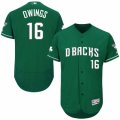 Men Majestic Arizona Diamondbacks #16 Chris Owings Green Celtic Flexbase Authentic Collection MLB Jersey