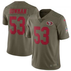Nike 49ers #53 NaVorro Bowman Olive Salute To Service Limited Jersey