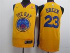 Warriors #23 Draymond Green Gold City Edition Authentic Jersey