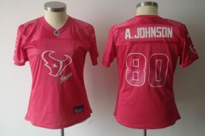 women nfl houston texans #80 a.johnson pink[2011 fem fan]