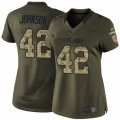 Women's Nike Cleveland Browns #42 Malcolm Johnson Limited Green Salute to Service NFL Jersey