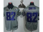 2013 Nike Super Bowl XLVII Baltimore Ravens #82 Torrey Smith grey[Shadow With Hall of Fame 50th Patch Elite]