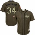 Mens Majestic New York Mets #34 Noah Syndergaard Replica Green Salute to Service MLB Jersey