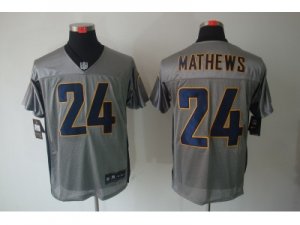 Nike NFL San Diego Chargers #24 Ryan Mathews Grey Jerseys[Shadow Elite]