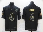 Nike Raiders #4 Derek Carr Black 2020 Salute To Service Limited Jersey