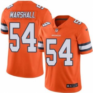 Nike Denver Broncos #54 Brandon Marshall Orange Men\'s Stitched NFL Limited Rush Jersey