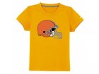nike cleveland browns sideline legend authentic logo youth T-Shirt yellow