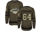 Adidas Minnesota Wild #64 Mikael Granlund Green Salute to Service Stitched NHL Jersey