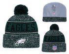 Eagles Team Logo Green Cuffed Pom Knit Hat YD