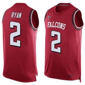 Nike Atlanta Falcons #2 Matt Ryan Red Team Color Men\'s Stitched NFL Limited Tank Top Jersey