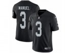 Mens Nike Oakland Raiders #3 E. J. Manuel Vapor Untouchable Limited Black Team Color NFL Jersey