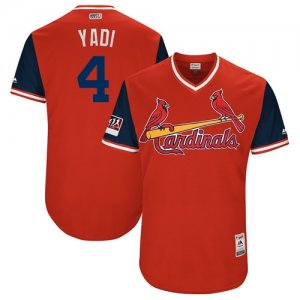 Cardinals #4 Yadier Molina Yadi Red 2018 Players\' Weekend Authentic Team Jersey
