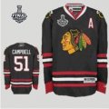 nhl jerseys chicago blackhawks #51 brian campbell black[2013 stanley cup][patch A]