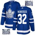 Men Toronto Maple Leafs #32 Kris Versteeg Blue Glittery Edition Adidas Jersey