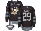 Mens Adidas Pittsburgh Penguins #29 Marc-Andre Fleury Premier Black 1917-2017 100th Anniversary 2017 Stanley Cup Final NHL Jersey