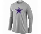 Nike Dallas Cowboys Logo Long Sleeve T-Shirt Grey