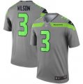 Nike Seahawks #3 Russell Wilson Gray Inverted Legend Jersey