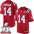 Youth Nike New England Patriots #14 Steve Grogan Elite Red Alternate Super Bowl LI 51 NFL Jersey