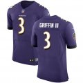 Nike Ravens #3 Robert Griffin III Purple Elite Jersey