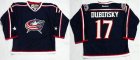 Columbus Blue Jackets #17 Brandon Dubinsky Navy Blue Home Stitched NHL Jersey