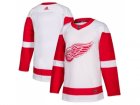 Men Adidas Detroit Red Wings Blank White Road Authentic Stitched Customized Jersey