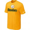 Nike Pittsburgh Steelers Authentic Logo T-Shirt Yellow