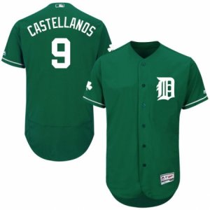 Men\'s Majestic Detroit Tigers #9 Nick Castellanos Green Celtic Flexbase Authentic Collection MLB Jersey
