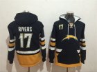 Los Angeles Chargers #17 Philip Rivers Black All Stitched Hooded Sweatshirt