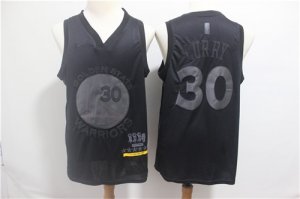 Warriors #30 Stephen Curry Black Nike Swingman MVP Jersey