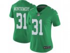 Women Nike Philadelphia Eagles #31 Wilbert Montgomery Limited Green Rush NFL Jersey