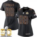 Women Nike Broncos #88 Demaryius Thomas Black Impact Super Bowl 50 Stitched Jersey