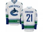 Mens Reebok Vancouver Canucks #21 Loui Eriksson Authentic White Away NHL Jersey