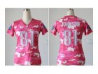 Nike women jerseys detroit lions #81 calvin johnson pink[fashion camo]