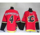 nhl calgary flames #4 bouwmeester red
