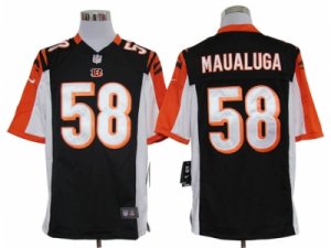 Nike NFL Cincinnati Bengals #58 Rey Maualuga Black Game Jerseys