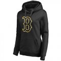 Womens Boston Red Sox Gold Collection Pullover Hoodie Black