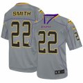 Mens Nike Minnesota Vikings #22 Harrison Smith Elite Lights Out Grey NFL Jersey