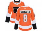 Women Adidas Philadelphia Flyers #8 Dave Schultz Orange Home Authentic Stitched NHL Jersey