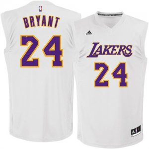 Lakers #24 Kobe Bryant White Chase Fashion Replica Jersey