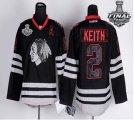 nhl jerseys chicago blackhawks #2 keith black ice[2013 stanley cup][patch A]