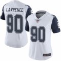 Women's Nike Dallas Cowboys #90 Demarcus Lawrence Limited White Rush NFL Jersey