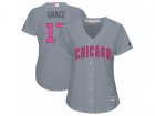 Women Chicago Cubs #17 Mark Grace Authentic Grey Mother Day Cool Base MLB Jersey