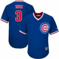 Mens Majestic Chicago Cubs #3 David Ross Replica Royal Blue Cooperstown Cool Base MLB Jersey