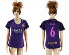 Womens Barcelona #6 Xavi Away Soccer Club Jersey