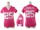Nike Women Kansas City Chiefs #25 Jamaal Charles pink jerseys[draft him ii top]